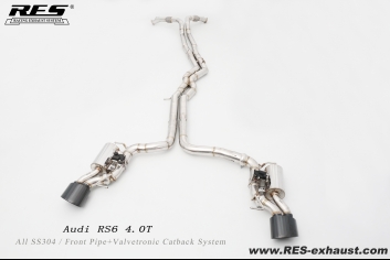 Audi RS6 4.0T All SS304 / Front Pipe+Valvetronic Catback System
